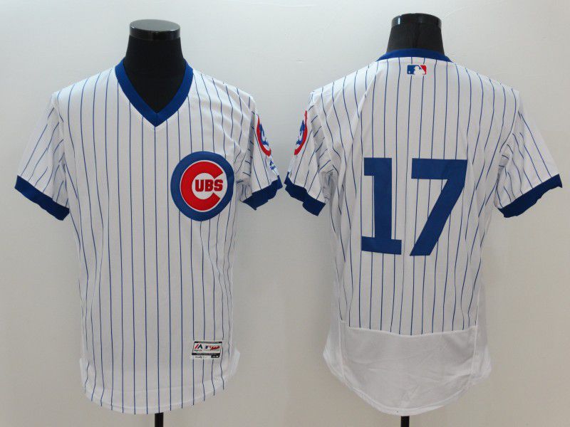 Men Chicago Cubs 17 No name White Elite 2021 MLB Jerseys